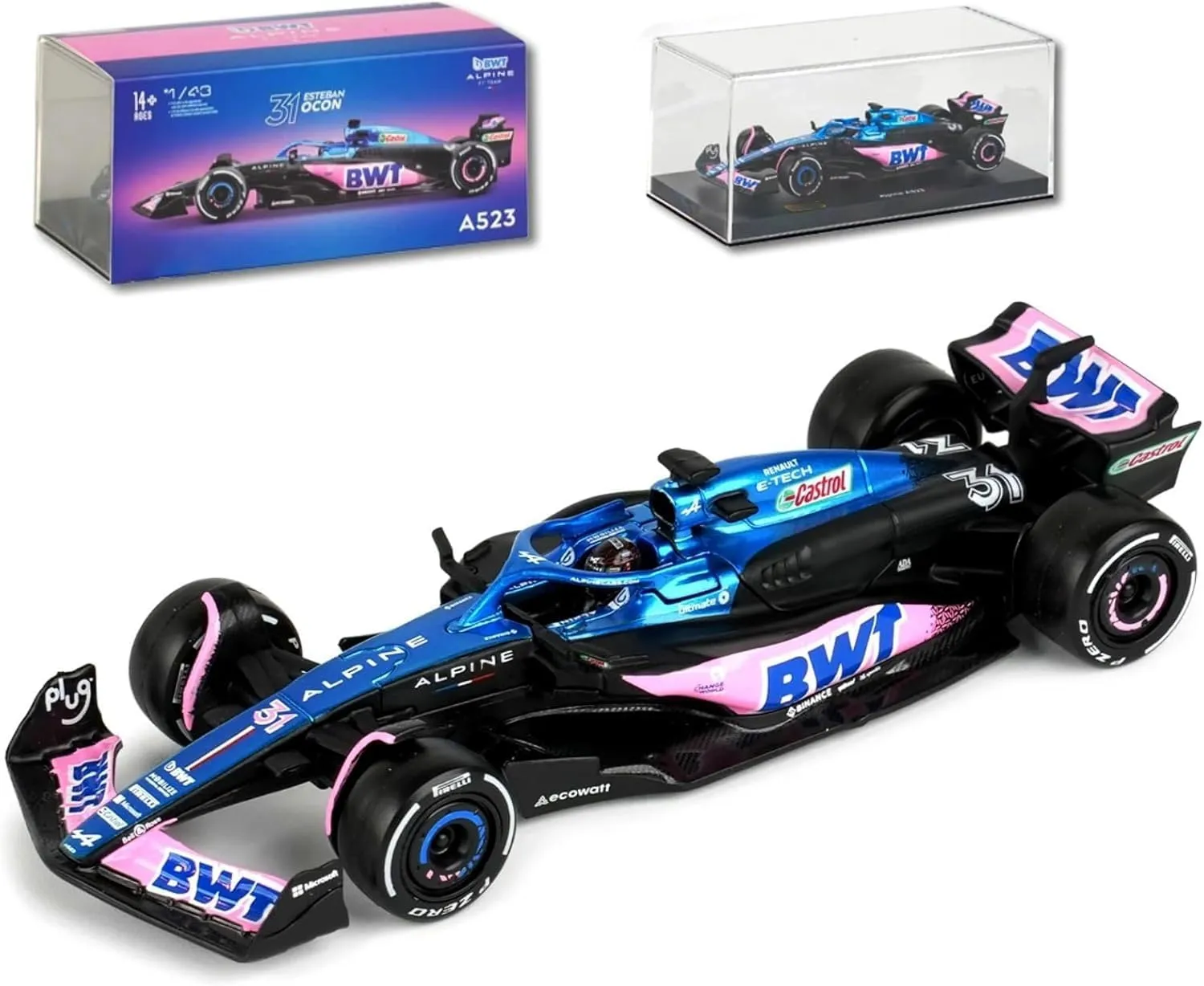 Bburag 2023 1/43 F1 Team A523#31 E.Ocon Alloy Racing Car Model for BWT-Alpine Die Cast Adult Collection Cars Gift