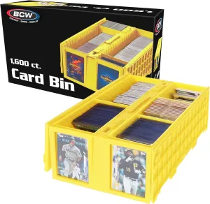 BCW Collectible Card Bin - Holds up to 1600 Cards - Yellow | Large Storage Box for Loose Trading Cards | Pokemon, MTG, and Storage Boxes - Single