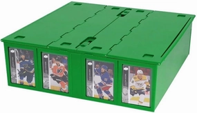 BCW Collectible Card Bin – Green | Holds 3200 Cards | Includes 4 Dividers | Storage for Pokémon, MTG & Sports Cards