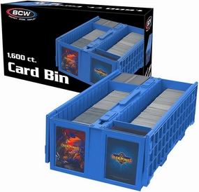 BCW Collectible Card Bin – (Single, Blue) | Holds up to 1600 Cards | Plastic Storage Box for Pokémon, MTG & Sports Cards