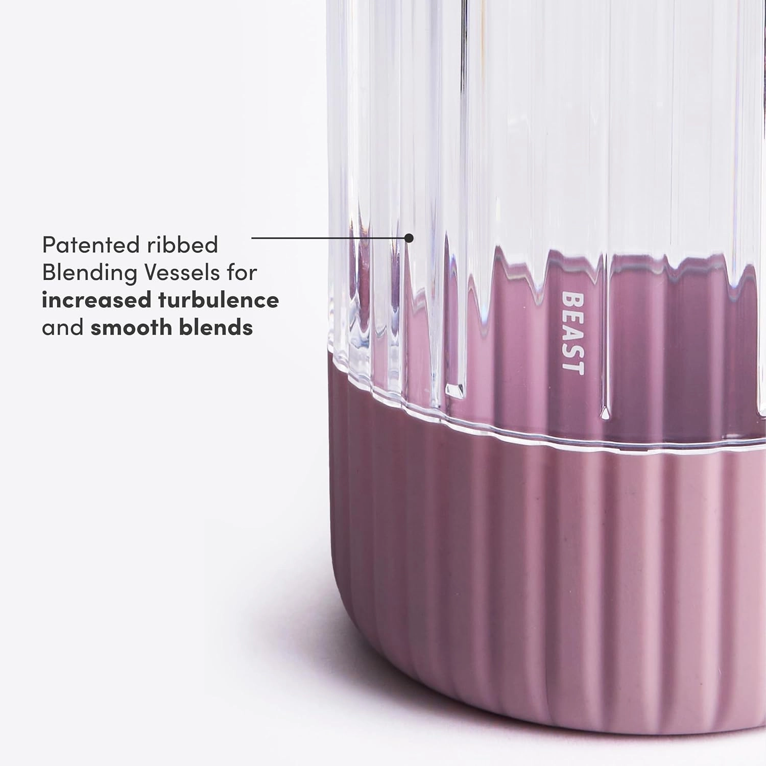 Beast Mighty 850 | Premium Compact Personal Blender | Smoothies, Shakes, Dressings, Sauces, Desserts, Dips | Blends Ice and Frozen Fruit | Includes Extra Lids and Straws | 850W (Lilac)