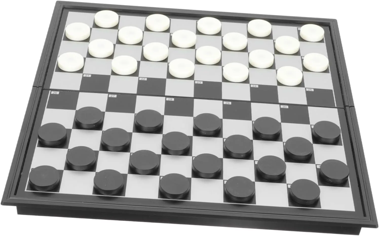 BESPORTBLE 1 Set Interactive Checkers with Folding Checkerboard for Magnetic Design for and Travel Lightweight and Comfortable Touch for Student Training and Fun Games
