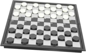 BESPORTBLE 1 Set Interactive Checkers with Folding Checkerboard for Magnetic Design for and Travel Lightweight and Comfortable Touch for Student Training and Fun Games