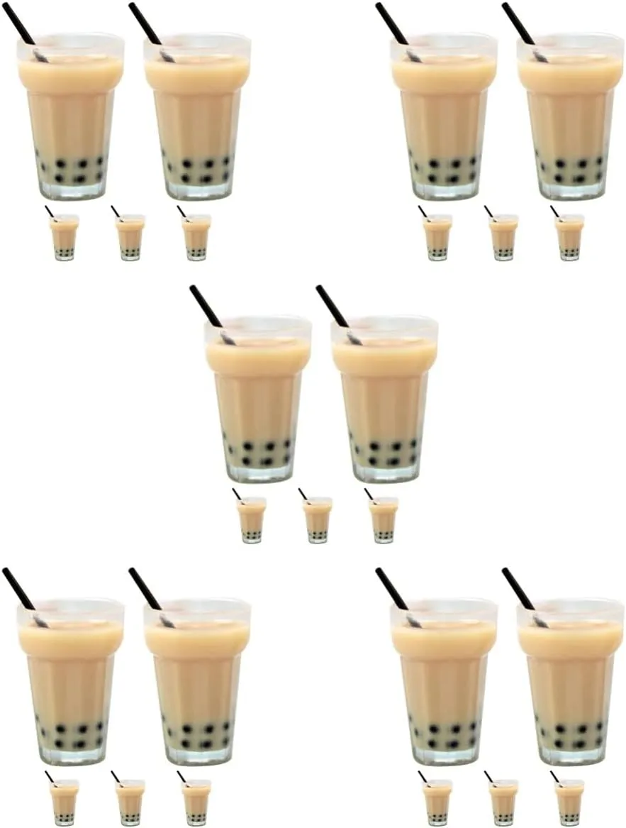 BESPORTBLE 5sets Miniature Drinks Model Dollhouse Doll House Accessories and Furniture DIY Dolls Miniature Beverage Mini House Decor Doll House Accessory Food Prop Decor Resin 5pcs*5