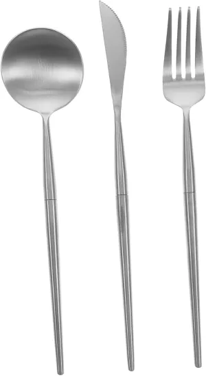 BESPORTBLE Stylish Stainless Steel Knife Fork Spoon Set Compact Kit for Camping Travel and Home Use
