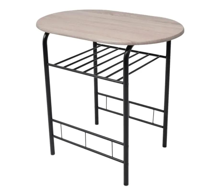 Best Choice Products 3-Piece  breakfast bar set  Table Furniture Set for Kitchen, Bar,, Compact, Space-Saving Design - Black