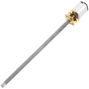 Bettomshin DC 12V 120RPM N20 Speed Reduction Gear Motor with M4x100mm Lead Screw Thread Shaft for Electronic Toys Mechanical Arms, DIY Mobile Robot, Smart Cars Project 1Pcs