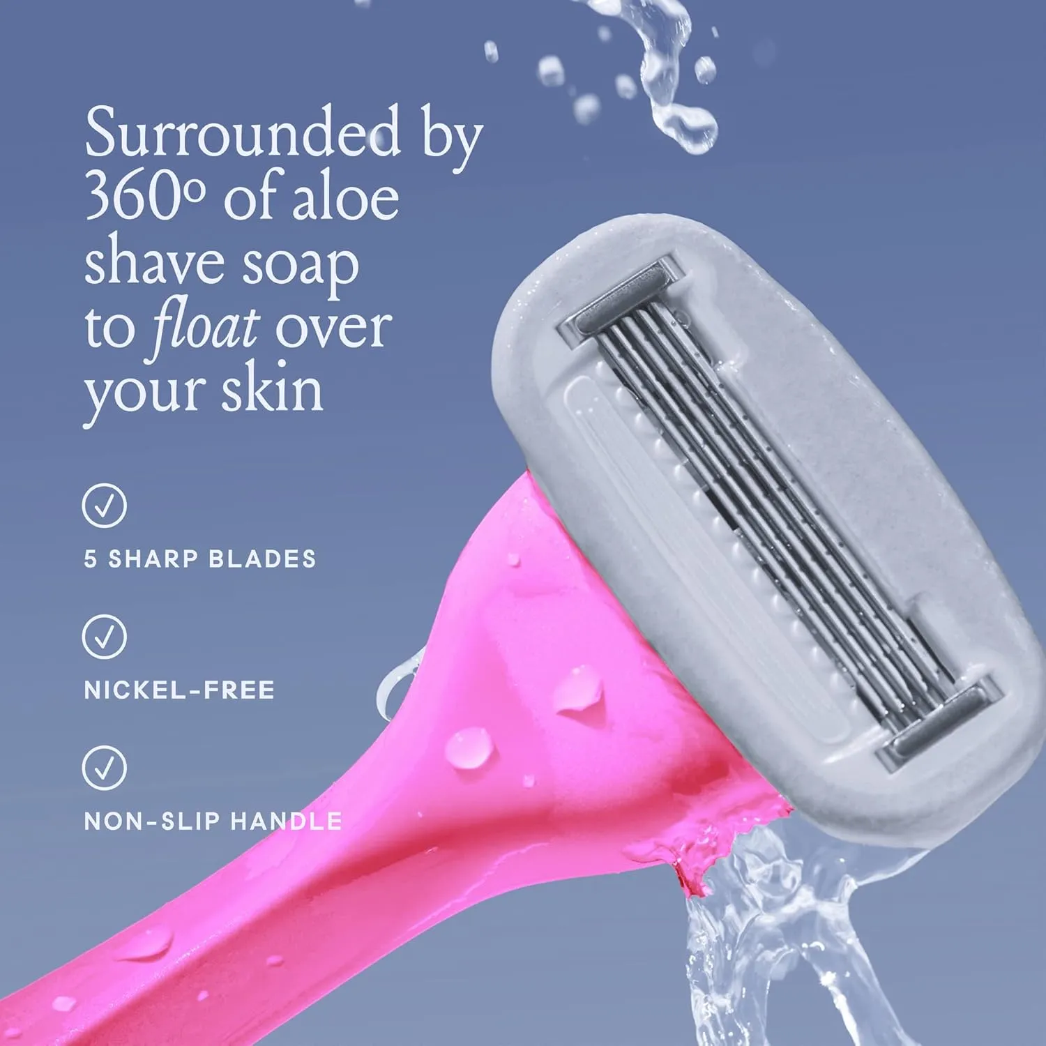 Billie Razors for Women Shave Kit – Women’s Razor   4 x 5-Blade Razor Refills   Magnetic Holder – DreamPop