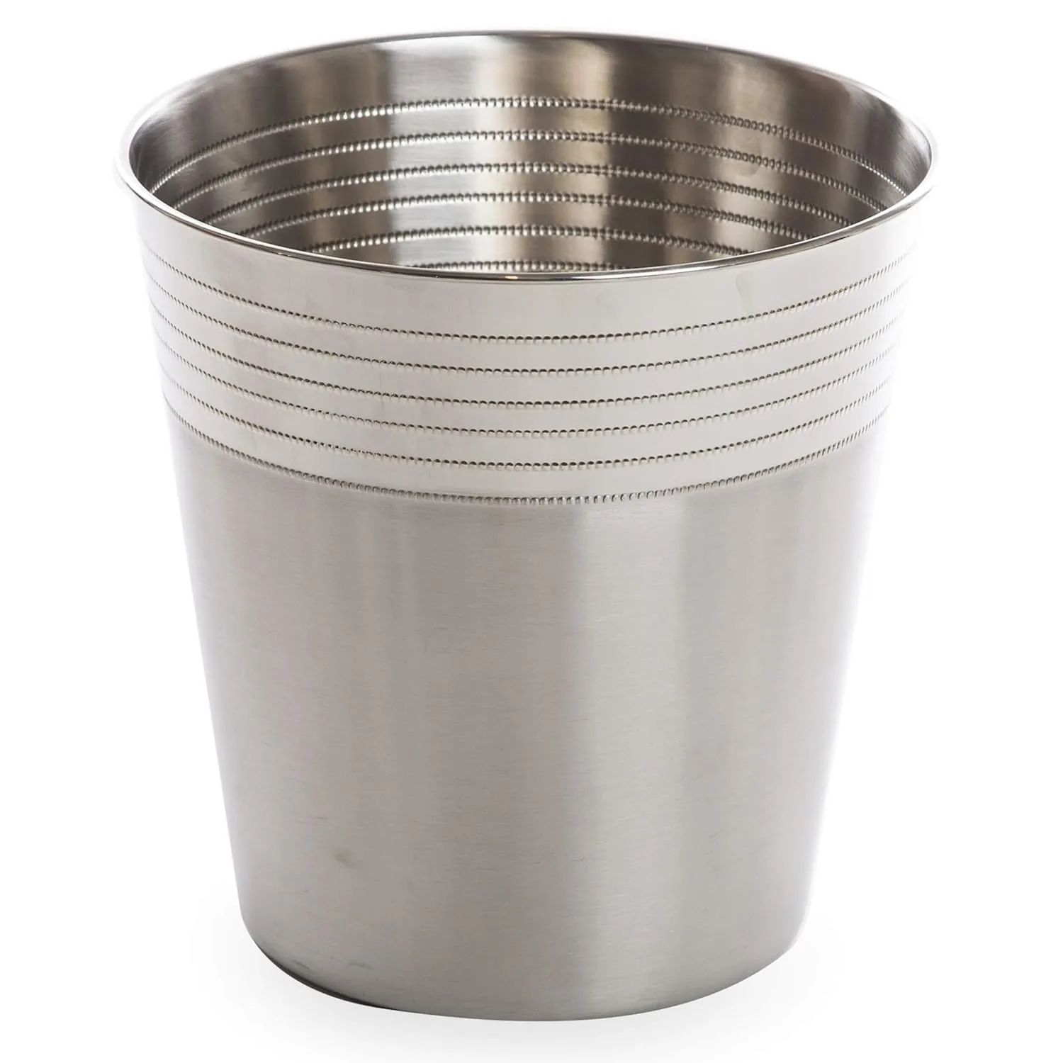 BINO Metal Waste Basket for Home, Office, Bathroom, Dorm, Kitchen and More | Trash Can Bin for Bedroom | Desk Trash Can | Home Essentials