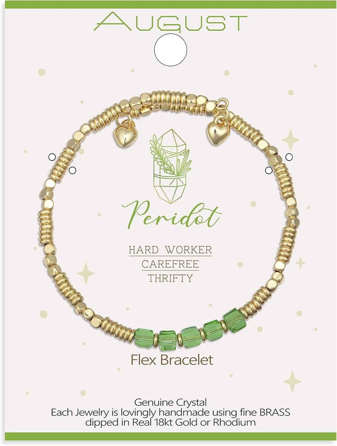 Birthstone Bracelet for Women Dainty 18K Gold Plated Beaded Bracelets Stackable Stretch Gemstone Crystal Beaded Bracelet for Women Girls Birthday Jewelry Gifts