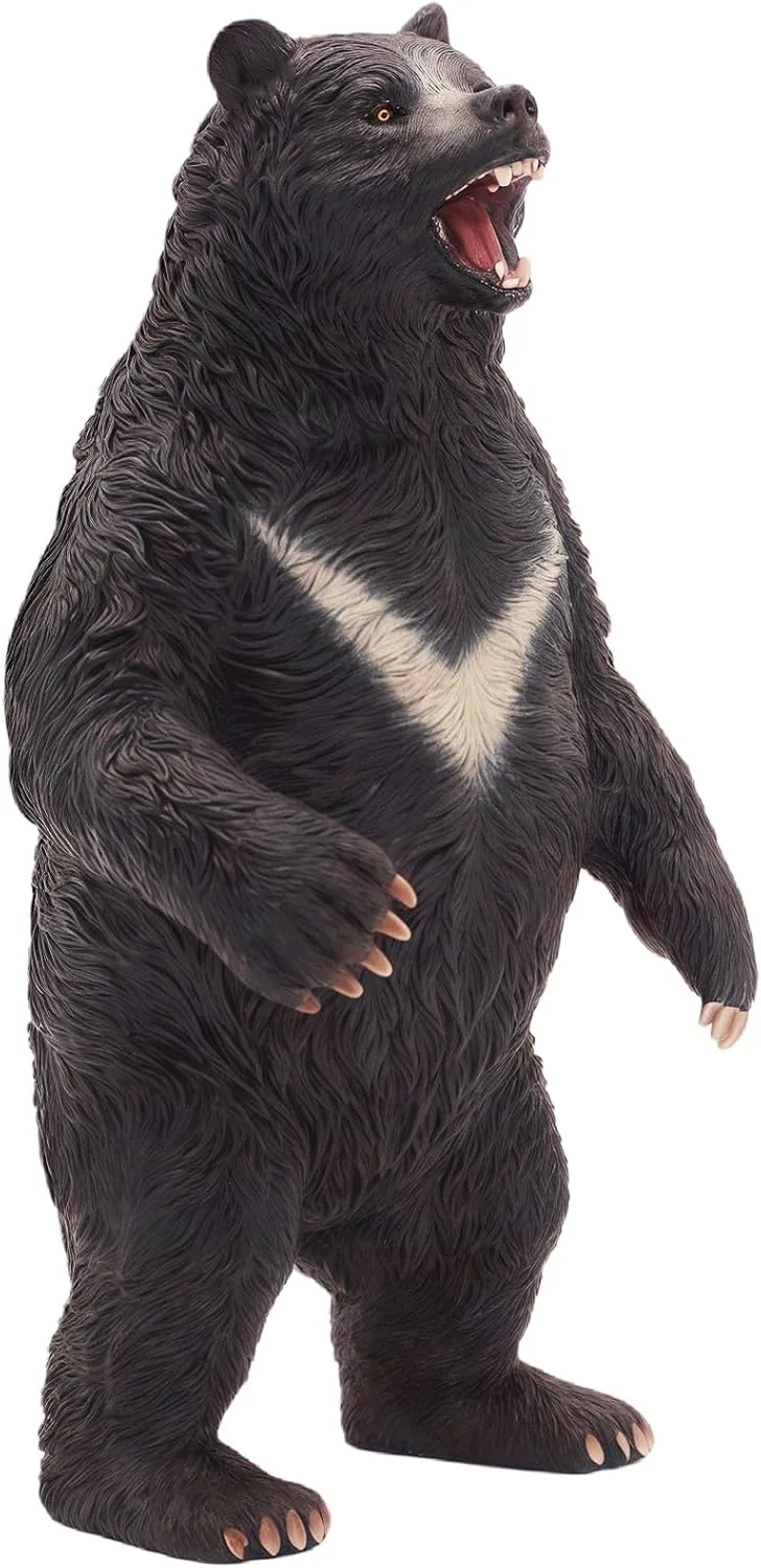 Black Bear Toys for Kids, Bear Safari Animal Toy Figurine, Wildlife Animal Action Figure, Great for Kids Gift, Prizes, Collection and Decoration