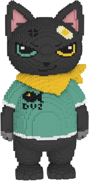 Black Tuxedo Cat Animal Micro Building Blocks Set (16879Pieces), Cute and Big Black Cat Building Blocks Kit.Cat Lover Gifts for Adults and Kids,Boys & Girls Age 8 