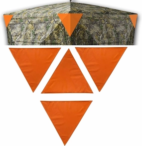 Blaze Orange Safety Blind Panels – Magnetic Hunting Safety Panels for Ground Blinds, Set of 4, 15 3/4 inch per Side, 100  sq in Coverage, High Visibility for Deer & Turkey Hunting