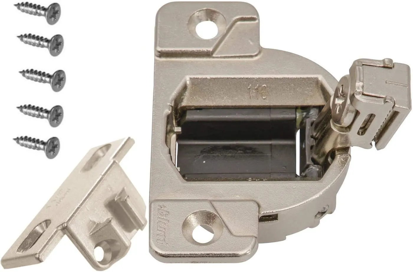 Blum 33.3600 110 Degree Compact 33 Hinge Cup with 1 1/2 Overlay mounting Plate (Part# 130.1150.02) Pack of 2 Sets