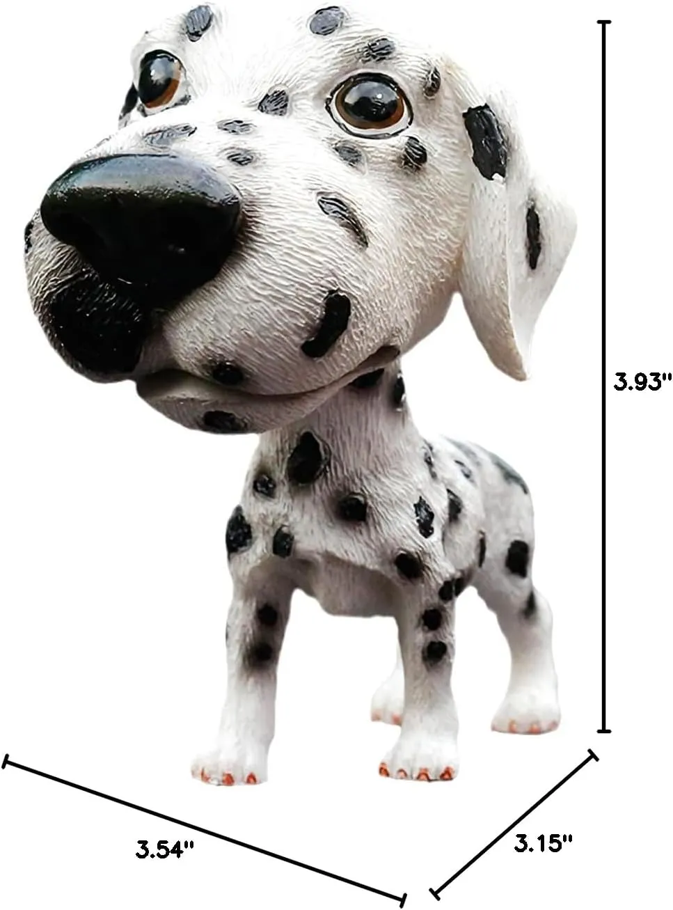 Bobbing Head Dogs Resin Shaking Dog Figurine Nodding Dog Doll for Car Interior Dashboard Decor (Dalmatians)