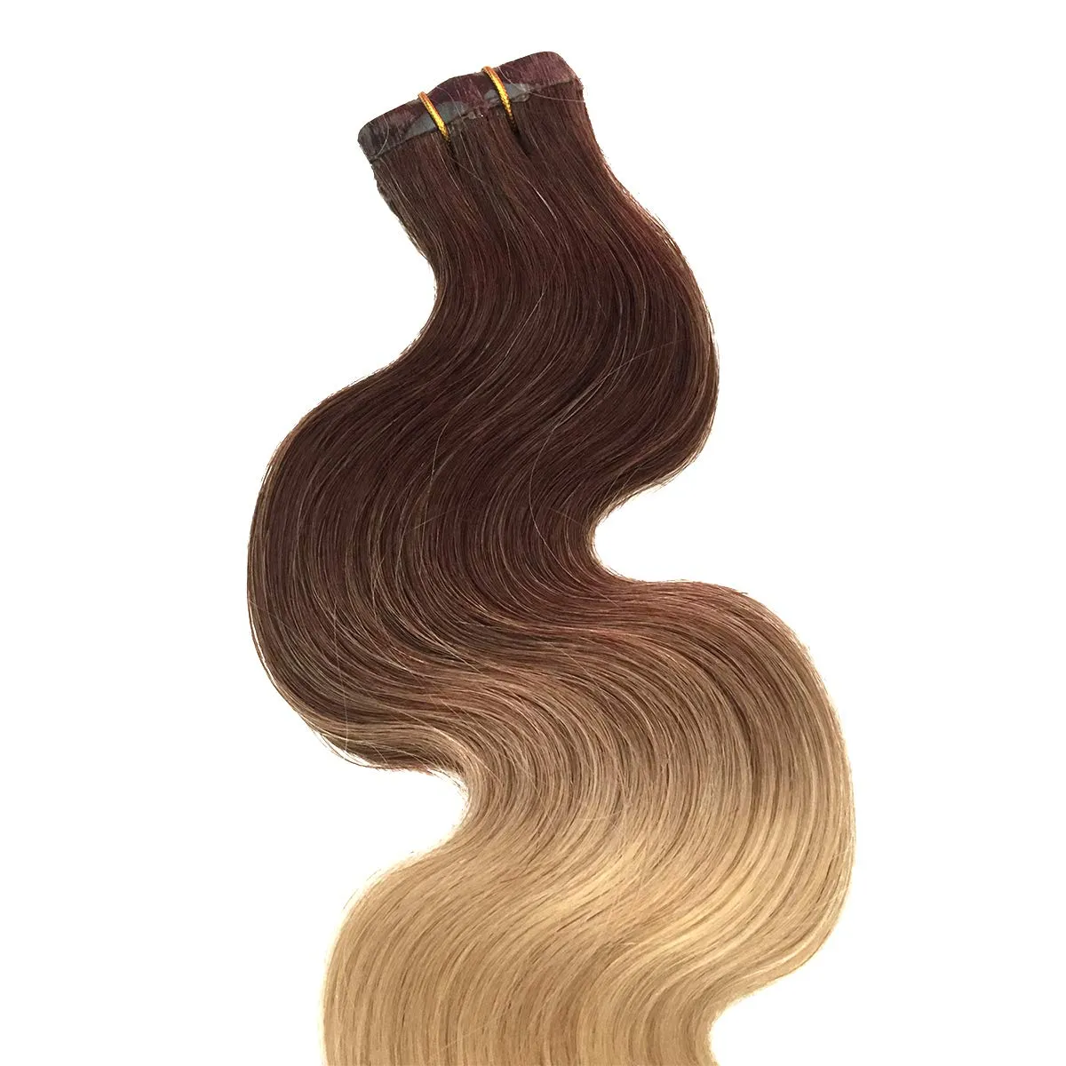 Body Wave Tape in Hair Extensions 20inch Ombre Dark Brown to Bleach Blonde #2/613 2 Tone 50gram 20pcs Seamless 100% Remy Human Hair Soft Silky Skin Weft Seamless Tape Hair Extensions