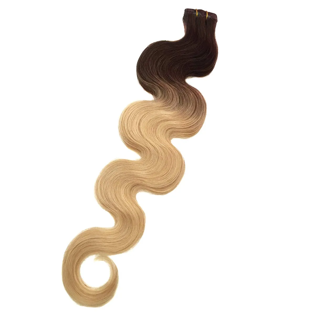 Body Wave Tape in Hair Extensions 20inch Ombre Dark Brown to Bleach Blonde #2/613 2 Tone 50gram 20pcs Seamless 100% Remy Human Hair Soft Silky Skin Weft Seamless Tape Hair Extensions