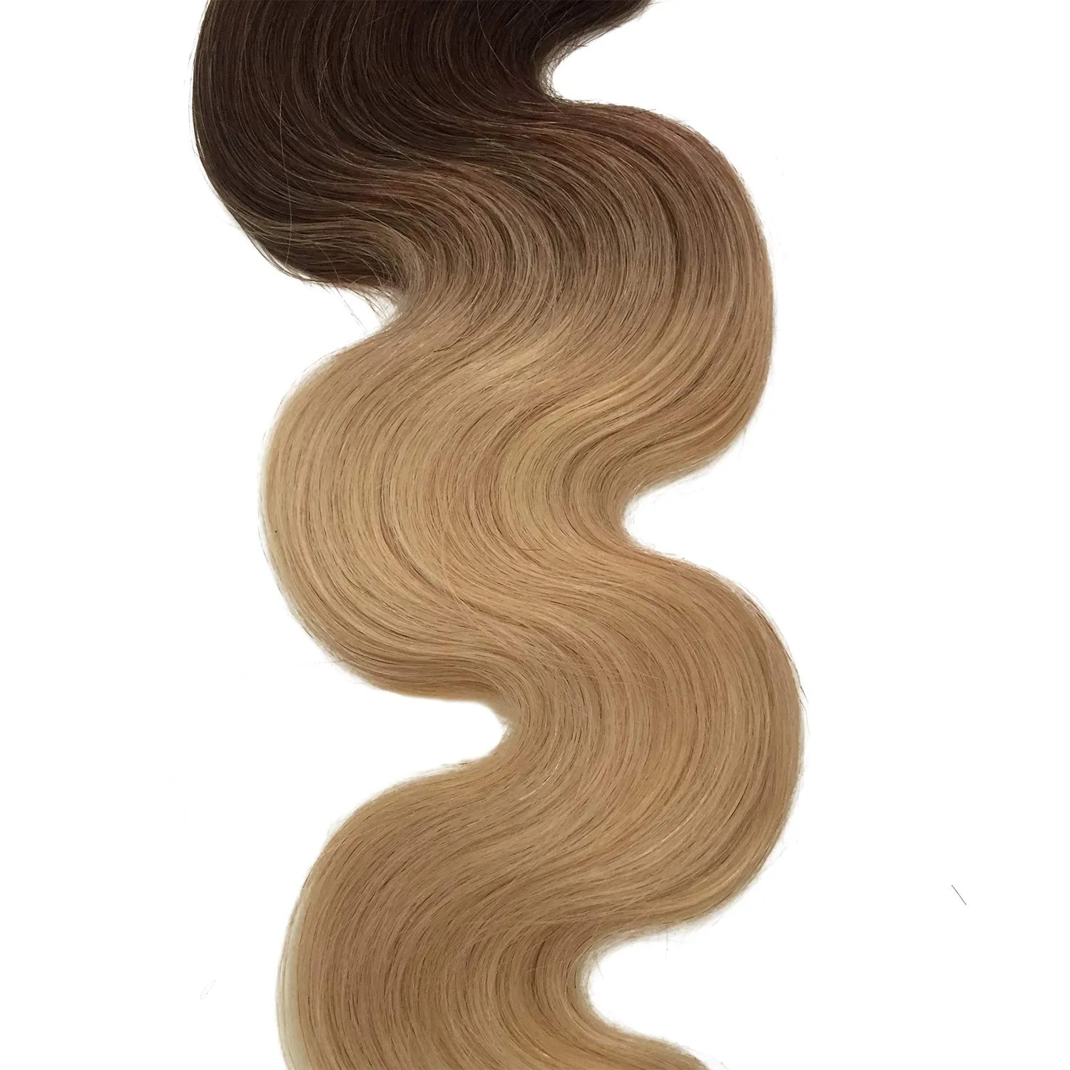 Body Wave Tape in Hair Extensions 20inch Ombre Dark Brown to Bleach Blonde #2/613 2 Tone 50gram 20pcs Seamless 100% Remy Human Hair Soft Silky Skin Weft Seamless Tape Hair Extensions