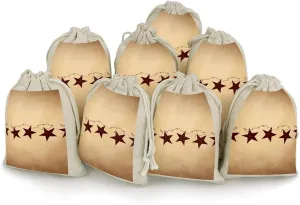 Brown Vintage Rusty Stars Primitive Country Rustic Primitives Lightweight And Compact Small Bundle Pocket