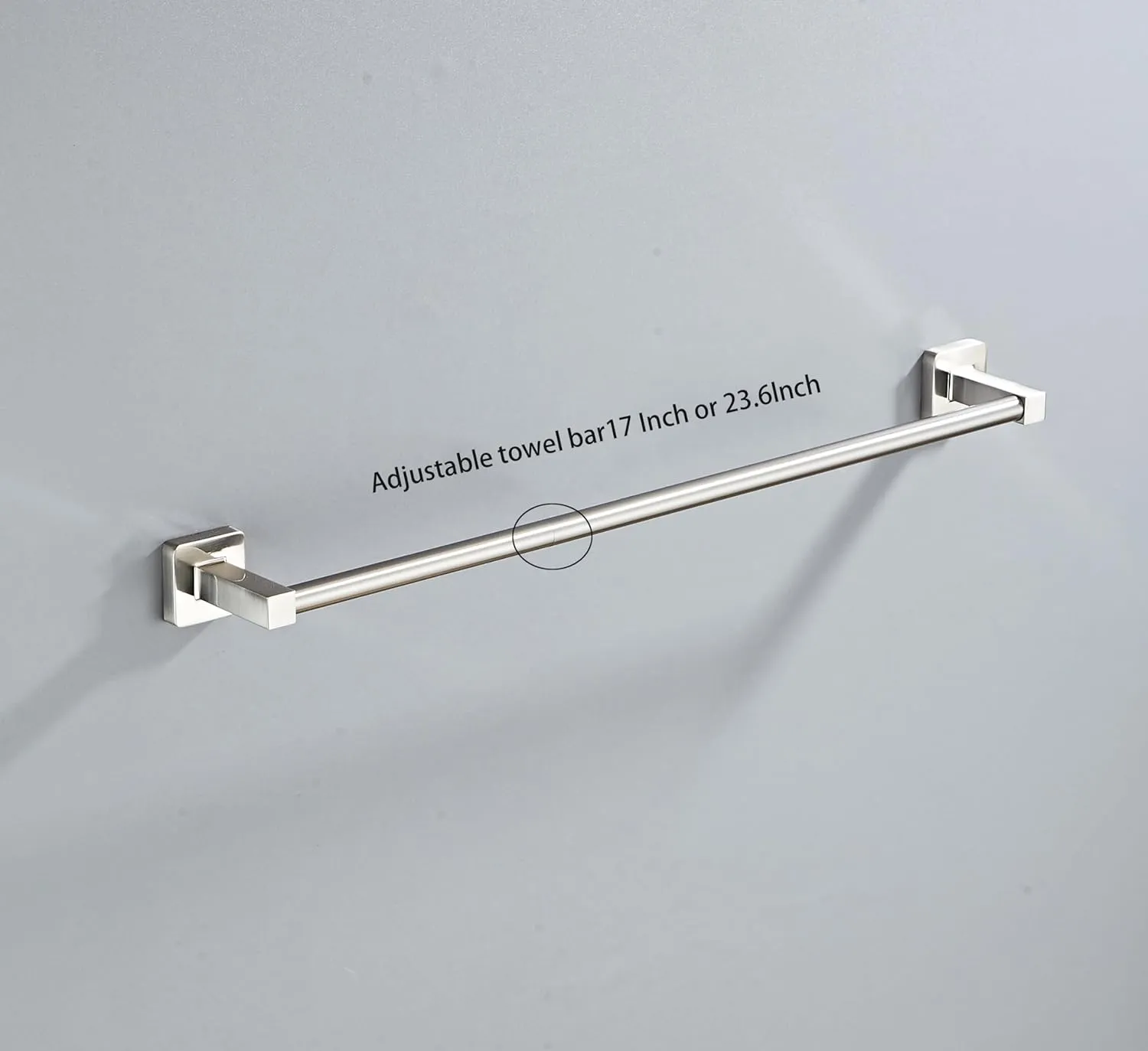 Brushed Nickel Bathroom Hardware Set 4 Pieces,Bathroom Accessories Set Stainless Steel Wall Mounted, Hand Towel Bar, Towel Ring, Robe Towel Hooks,Toilet Paper Holder,Towel Bar Set, 23.6 Inch…