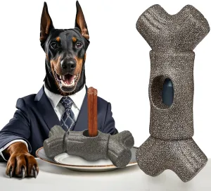Bully Stick Holder for Dogs Improved Dog Chew Holder for Ultimate Secure Fixation Device to Prevent Swallowing of Bully Sticks,Yak Chews,Bull Whips Ends,Fits Small,Medium,Large Dog
