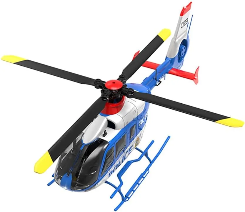 C123 EC135 RC Helicopter with 3D/6G Mode for Adults, 2.4G 6CH Single-Rotor RC Helicopter with 6-Axis Gyro & Altitude Hold - RTF