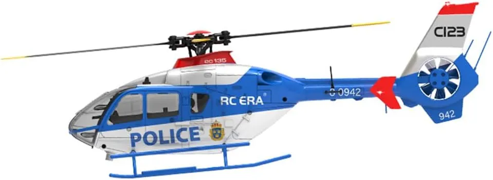 C123 EC135 RC Helicopter with 3D/6G Mode for Adults, 2.4G 6CH Single-Rotor RC Helicopter with 6-Axis Gyro & Altitude Hold - RTF