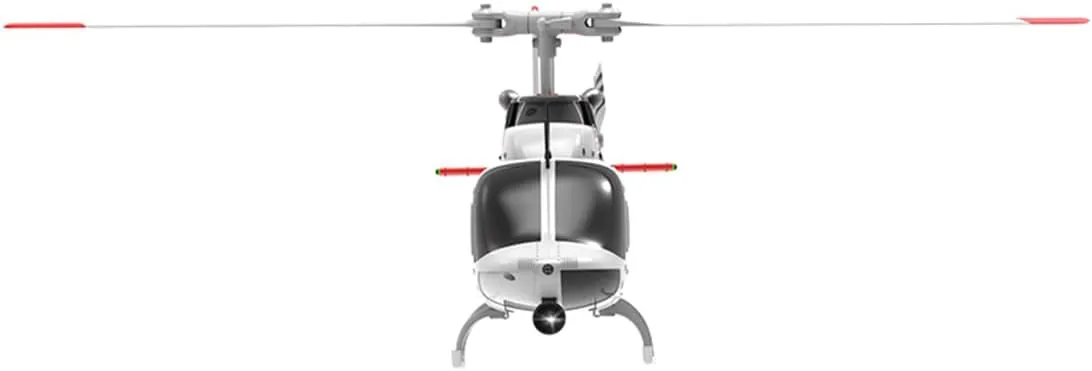 C138 1/33 Remote Control Helicopter for 16 , Bell 206 2.4G 6CH No Aileron RC Airplane with Optical Flow Positioning, Ready to Fly (Red & Black & White)