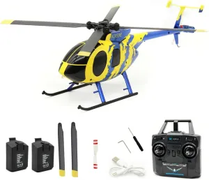 C184 RC Helicopter with 6-Axis Gyro, 4CH One-Key Takeoff/Landing Remote Control Helicopter with Altitude Hold & Optical Flow Positioning - RTF