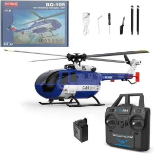 C186MAX Flybarless RC Helicopter for Adults, 2.4G 4CH Gunship RC Helicopter with 6-Axis Gyro & Altitude Hold - RTF