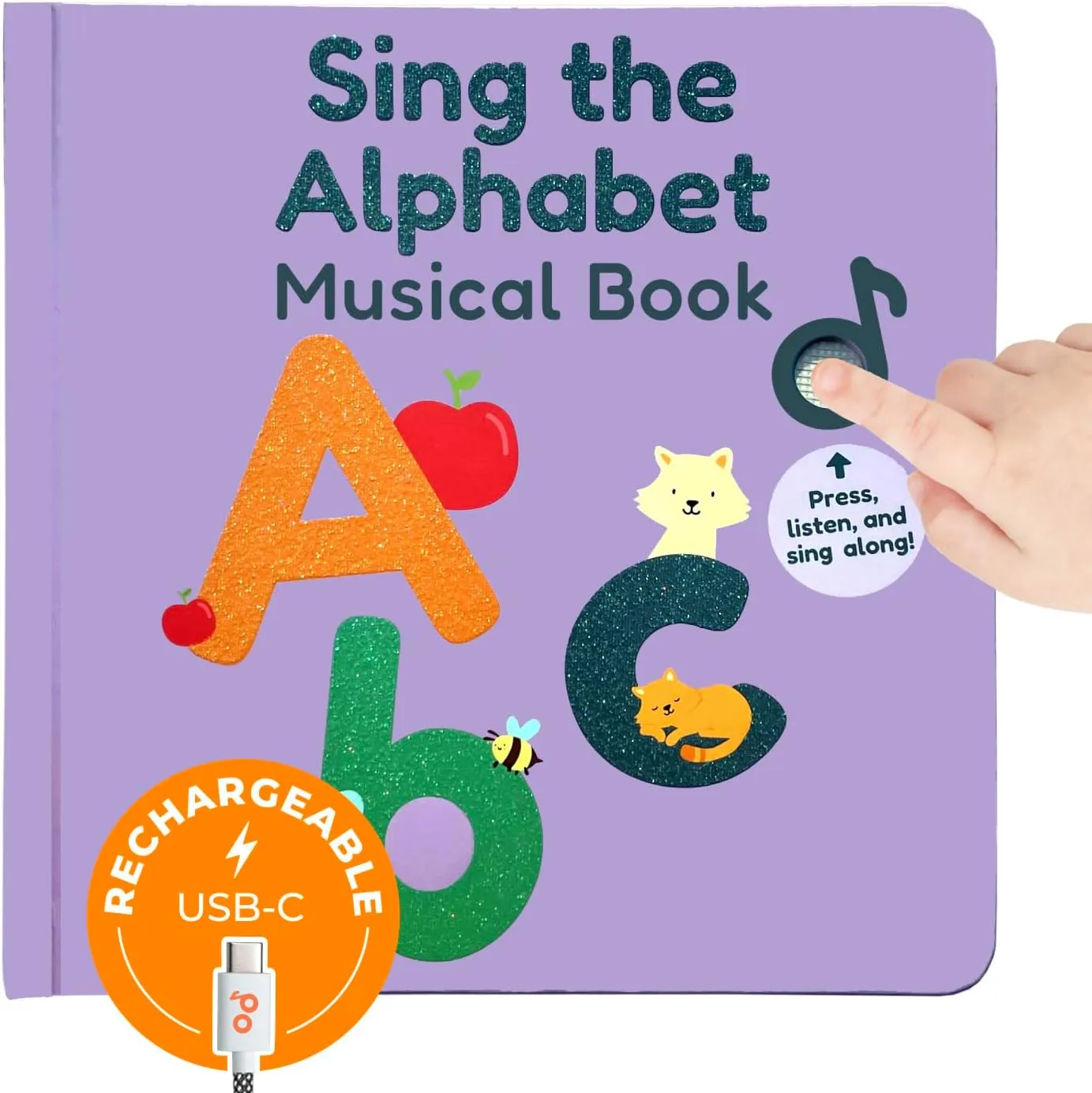 Calis Books ABC Book | Great Alphabet Learning Toy with The ABC Song | Sound Books for Toddlers 1-3 | Great Books for 1 Year Old | Toddler Learning Toys Ages 2-4 | Speech Therapy Toys