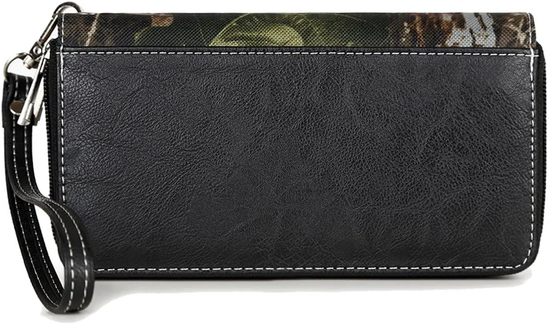 Camouflage Western Style Totes Studded Floral Handbag Tooled Leather Purse Country Women Shoulder Bag Zipper Wallet Set
