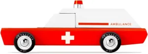 Candylab Toys - Americana Collection - Ambulance Wagon - Premium Handcrafted Wooden Car Toy