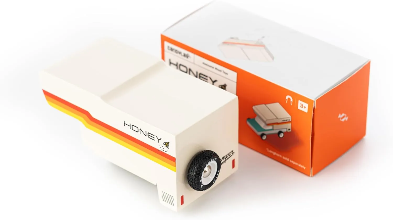 Candylab Toys - Americana Collection - Honeybee Camper - Premium Handcrafted Wooden Car Toy