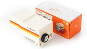 Candylab Toys - Americana Collection - Honeybee Camper - Premium Handcrafted Wooden Car Toy