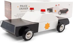 Candylab Toys - Americana Collection - Police Cruiser - Premium Handcrafted Wooden Car Toy