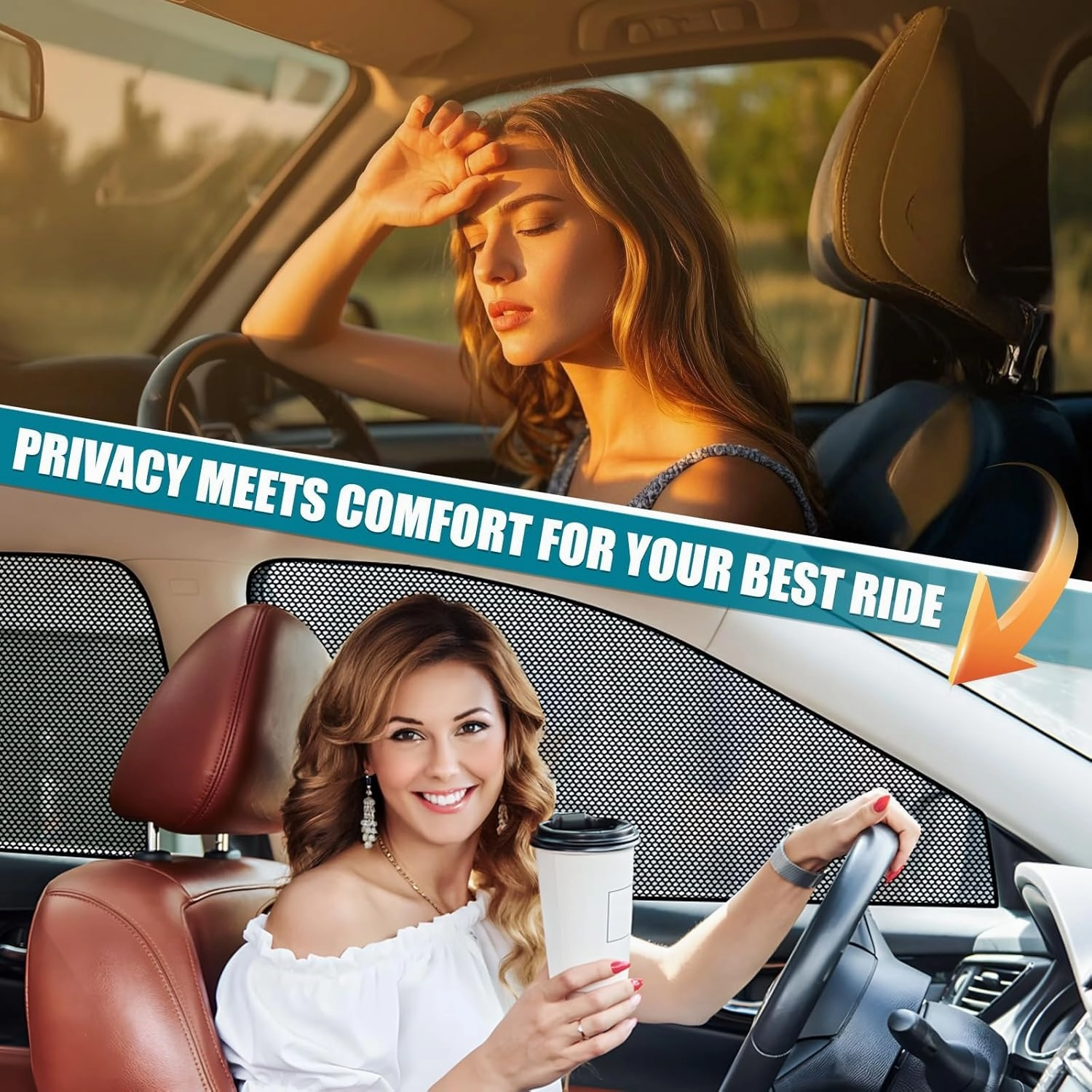Car Window Shades for Maxus G70 2023 ,Privacy Sun Shade Set for Front Windshield Side and Rear Windows,Keep Your Car Cooler,Triangle 2PCS