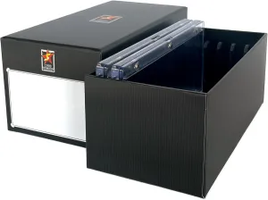 Card Armour Booklet Card Safe One Touch Card Holder Storage Box (Holds 6), Black, Modern