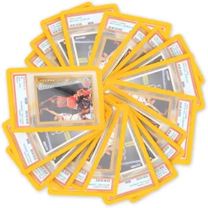 CASEMATIX 20 Pack Graded Card Bumper Guards Compatible with Standard PSA Slab Case, Includes 20 Yellow TPU Graded Card Storage Sleeve Protectors, Stackable Design Won't Fit Other Slab Card Brands