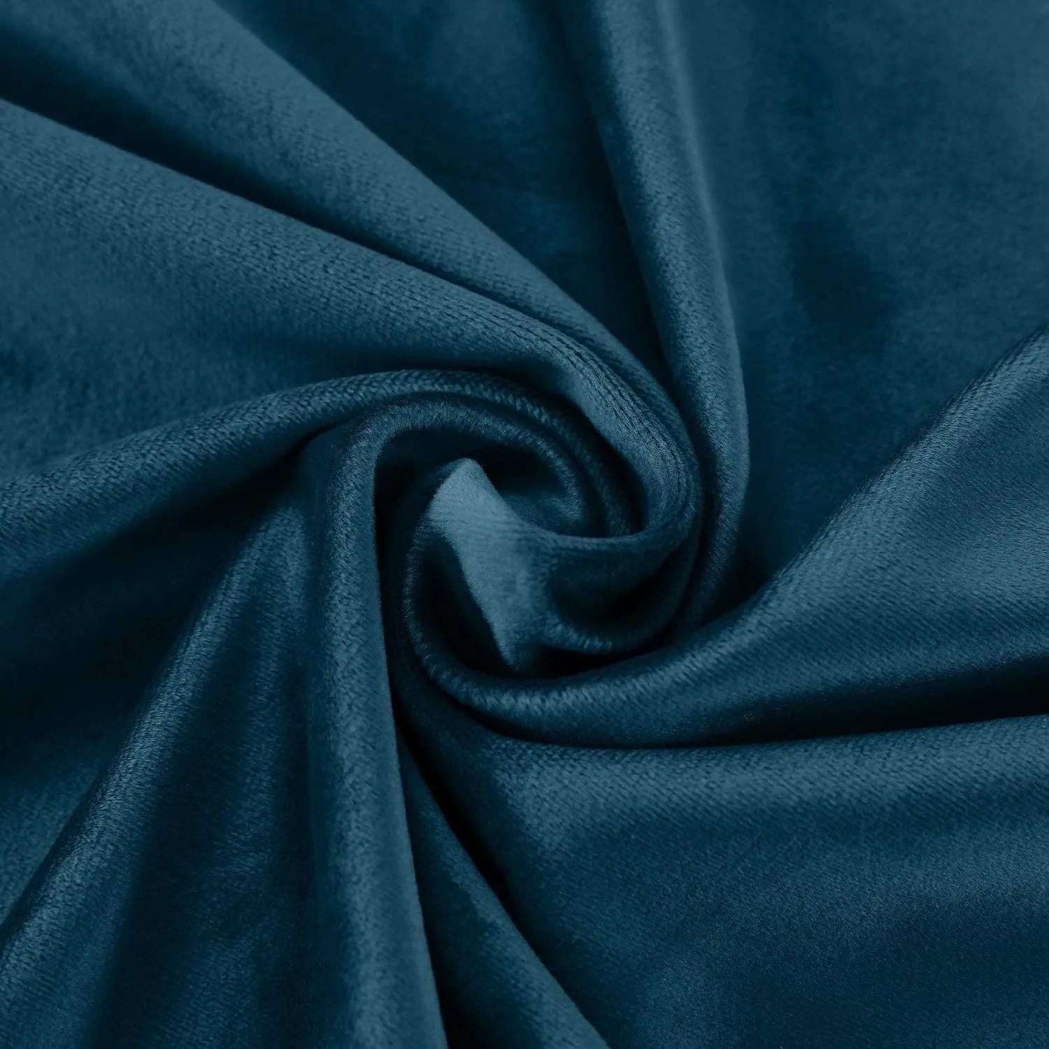 ChadMade Tape Pleat Velvet Curtain Panels with Lining Blackout Drapery for Traverse Rod and Track, 50" Wx63 L, Midnight Blue (1 Panel), Leon Collection