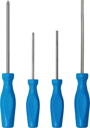 CHANNELLOCK SD-4H 4pc Standard Screwdriver Set, Magnetic Tip, Made in USA, Molded Tri-Lobe Grip