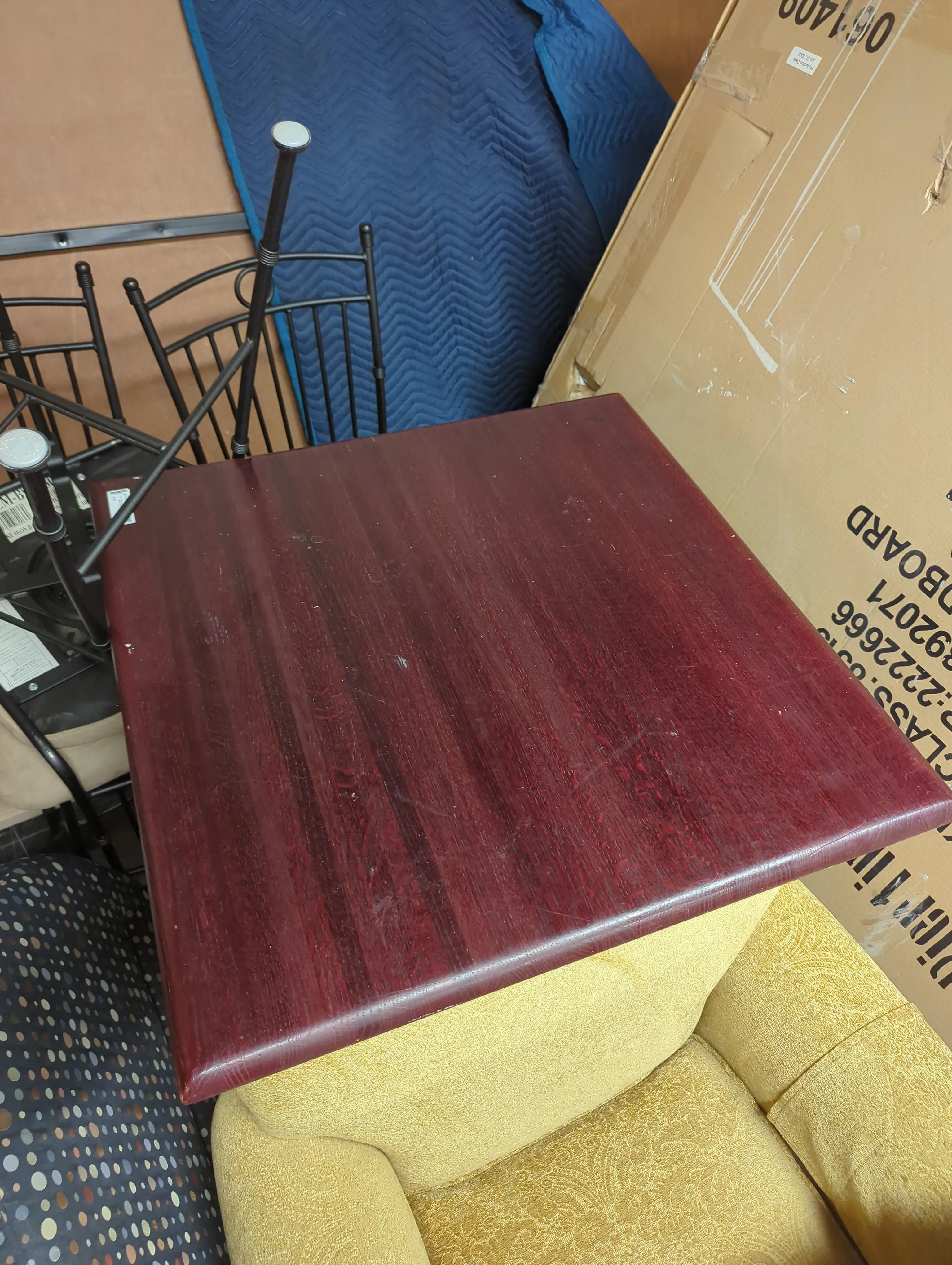 Cherry Wood Bistro Kitchen Table With Three Chairs
