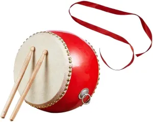 Children's Waist Drum and Tambourine for Music Education, Round Waist Drum