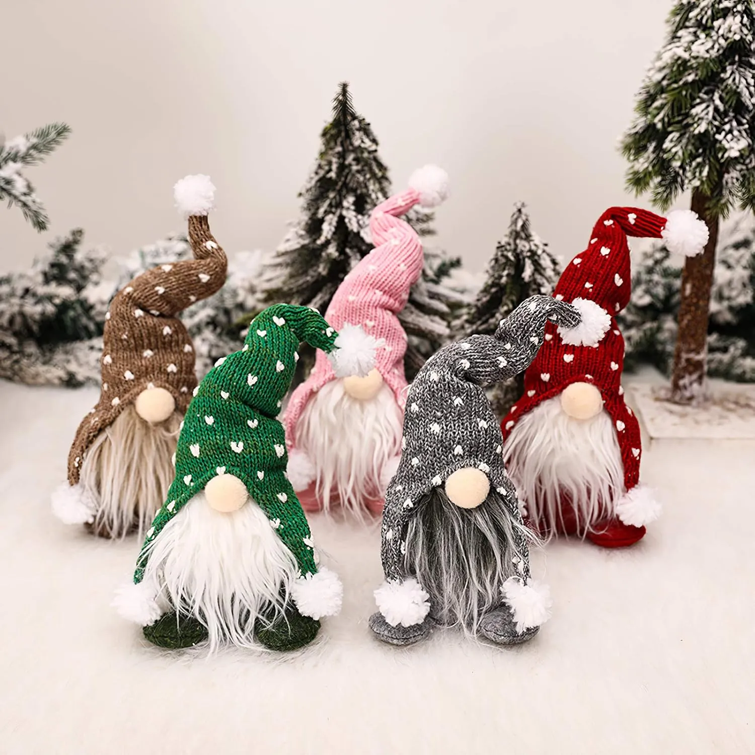 Christmas Elf Decoration Xmas Ornaments Thanksgiving Day Gifts Swedish Gnomes Plush Nisse Tomte Figurines Doll Desk Little Cute Grey