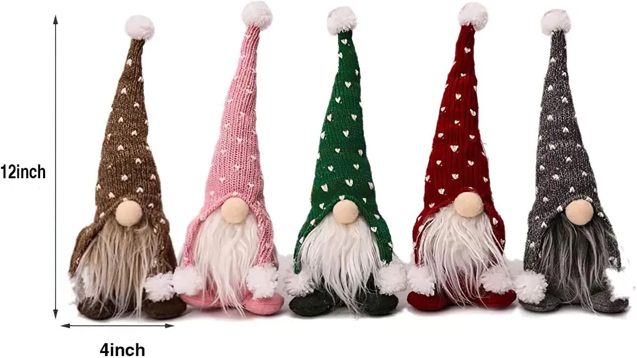 Christmas Elf Decoration Xmas Ornaments Thanksgiving Day Gifts Swedish Gnomes Plush Nisse Tomte Figurines Doll Desk Little Cute Grey
