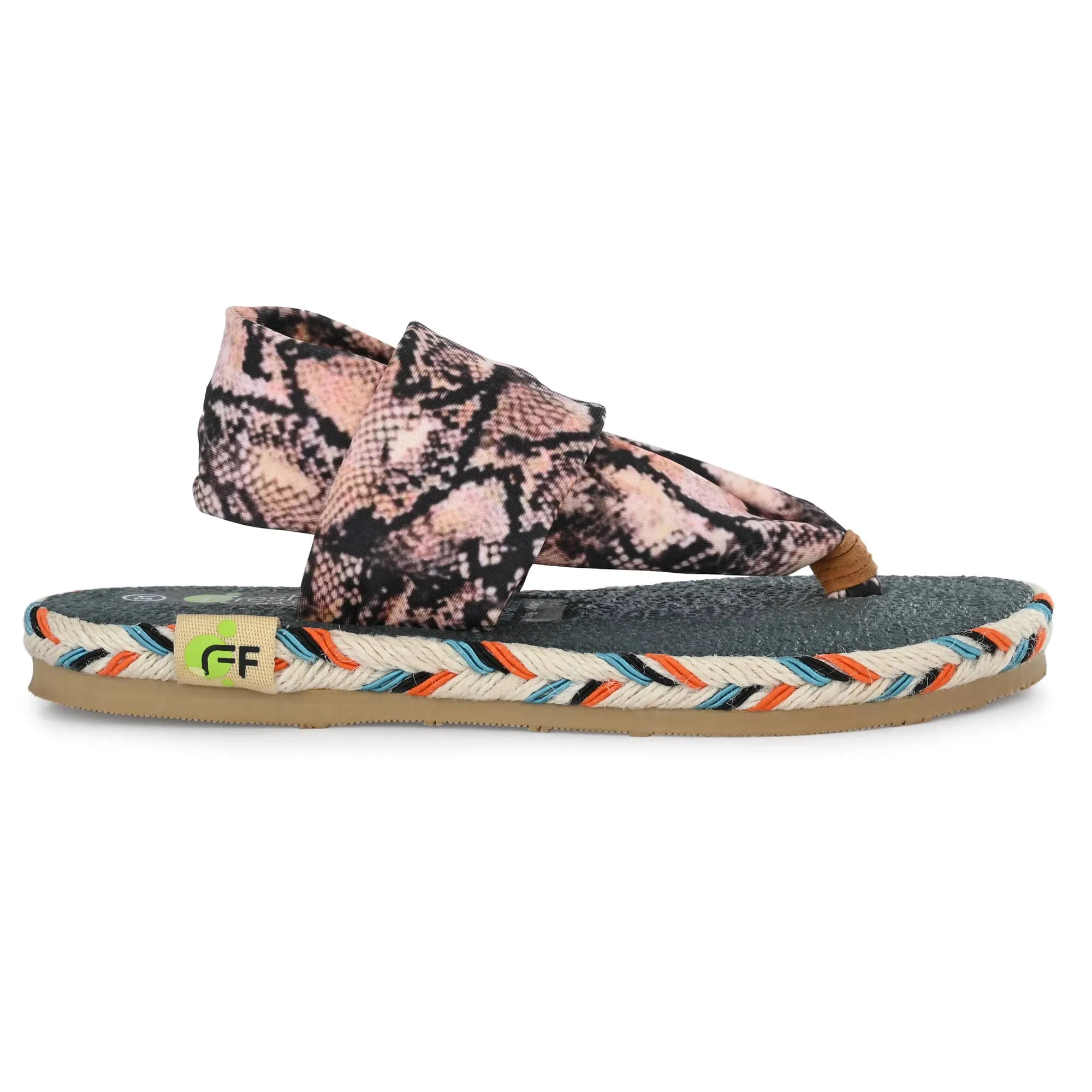 Cinderella Snake Print Yoga Mat Sandals for Kids