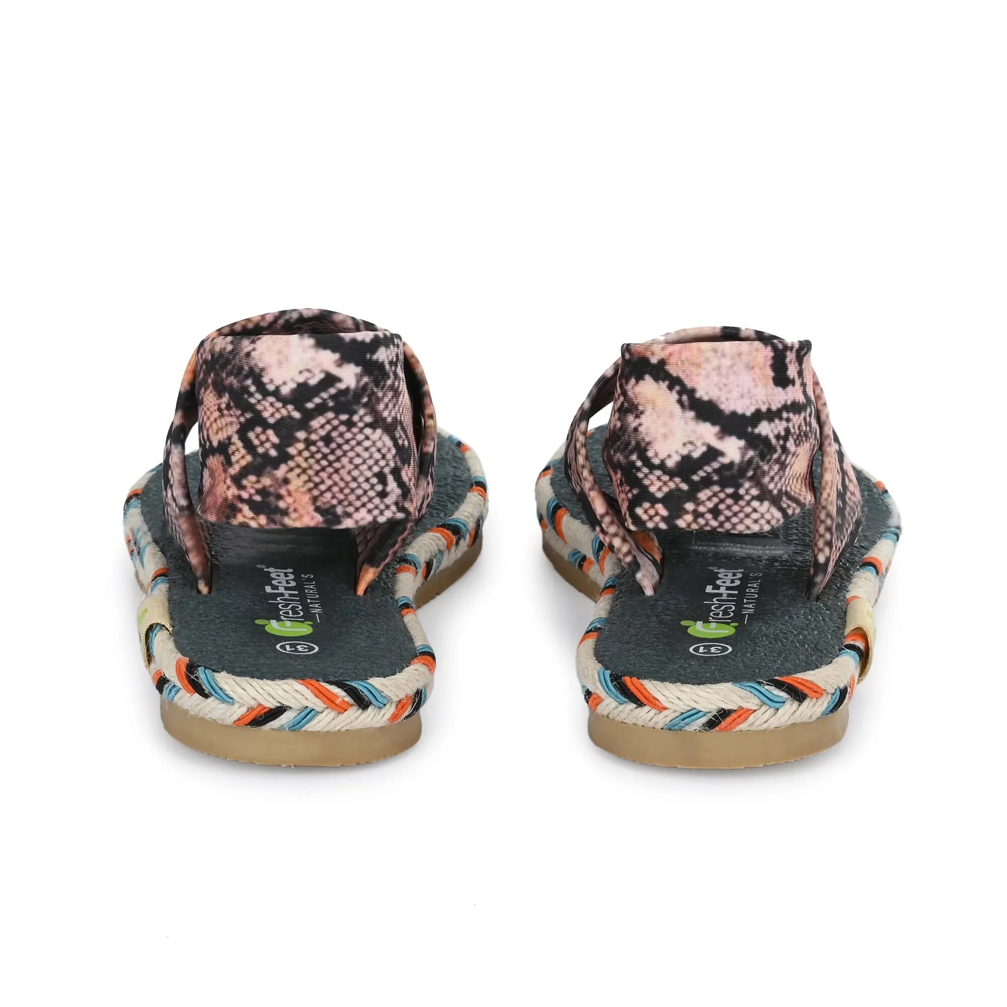 Cinderella Snake Print Yoga Mat Sandals for Kids