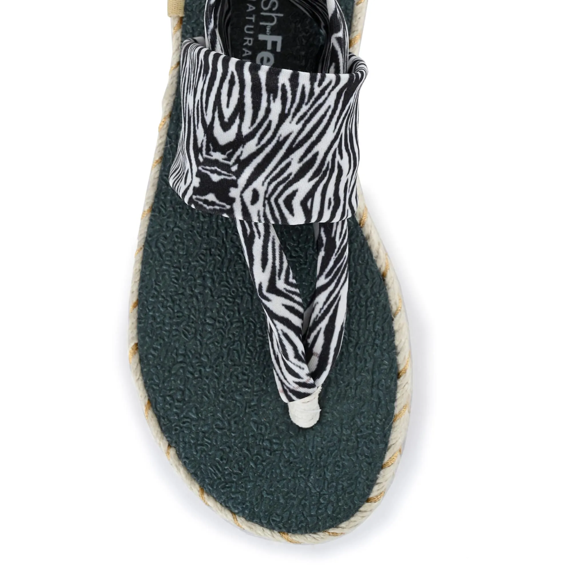 Cinderella Zebra Print Yoga Mat Sandals For Kids