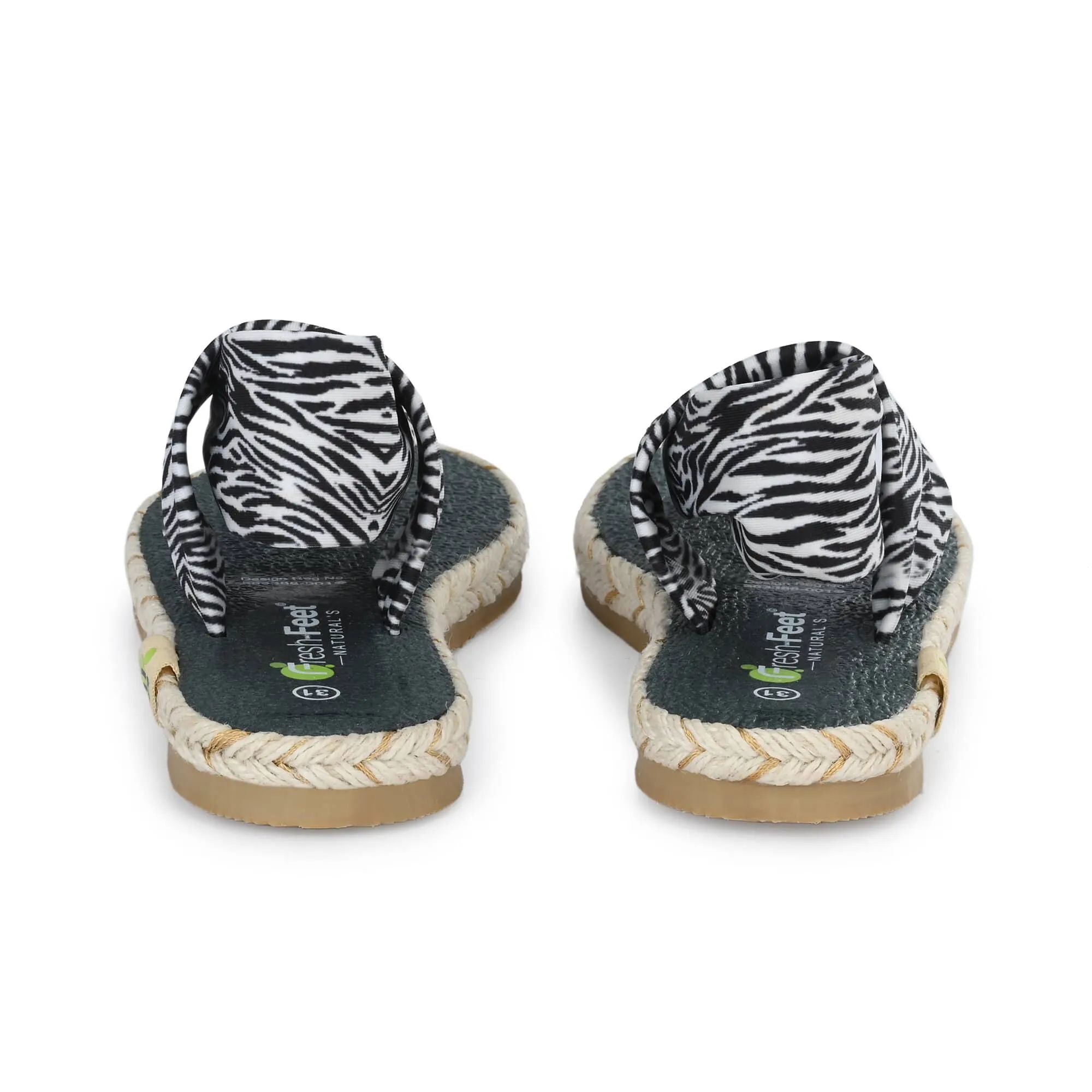 Cinderella Zebra Print Yoga Mat Sandals For Kids
