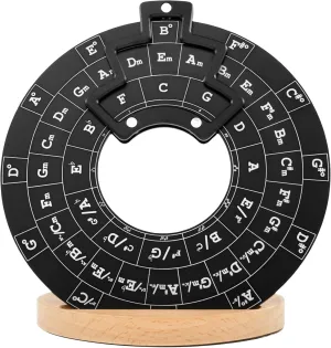 Circle of Fifths Wheel, Guitar Music Theory Disc Circle of Fifths with Stand Holder Easy to Use Circle of Fifths Portable Wheel Metal Melody Tool Chord Wheel for Musicians Songwriting